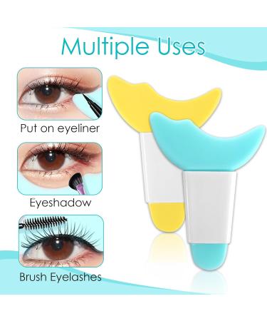 2 Pieces Eyeliner Stencils Mascara Eyelash Shield Applicator Guard Tool Silicone Eyeliner Aid Wing Tips Reusable Eyeshadow Applicators Plate Shadow Guide Template for Women's Eye Makeup (2 Colors) - Buy Online on GoSupps.com