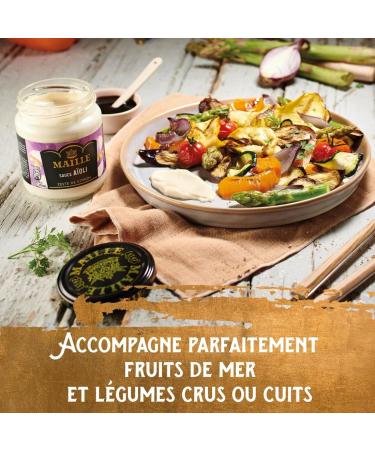 Maille A oli Sauce with Lemon Zest - Pack of 3 x 185 g Pots - Buy Online on GoSupps.com