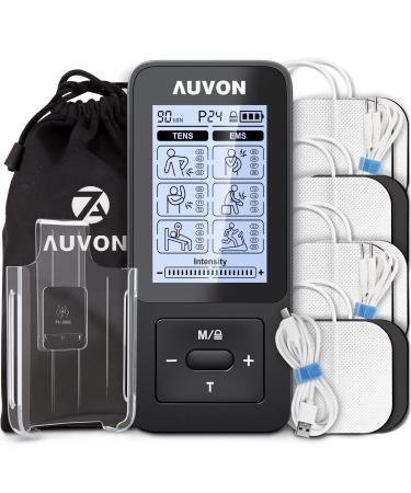 AUVON Professional Hard EVA Travel Case with a Sealed Bag for TENS Uni