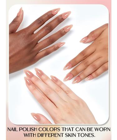 EBANKU Jelly Gel Nail Polish Set 10 Colors Milky White Sheer Pink Nude Gel Polish Kit Translucent Soak Off UV Gel Nail Varnish DIY Manicure Kit Gift - Buy Online on GoSupps.com