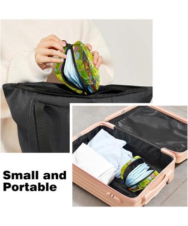 Storable Portable Alligator Art Sanitary Napkins Bag | Menstrual Cup Storage for Women & Teen Girls - Buy Online on GoSupps.com