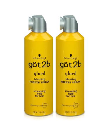 Got2B Glued Blasting Freeze Hairspray 12 oz 2 Pack and Bonding Glue For Protective Styles 6 oz 24 Fl Oz (Pack of 1) Freeze Hairspray Hairspray + Bonding Glue - Buy Online on GoSupps.com