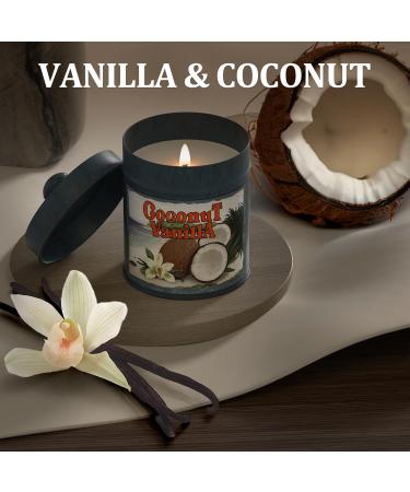 Premium Vanilla & Coconut Salking Fragrance Candles - Natural Soy Wax 90 Hours Burn Time Perfect Holiday Gift - Buy Online on GoSupps.com