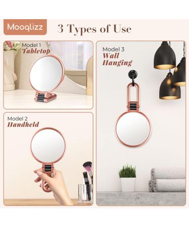 1X 15X Magnifying Makeup Mirror | Double Sided Handheld Mirror | 360 Degree Rotation | Travel Mirror - Buy Online on GoSupps.com
