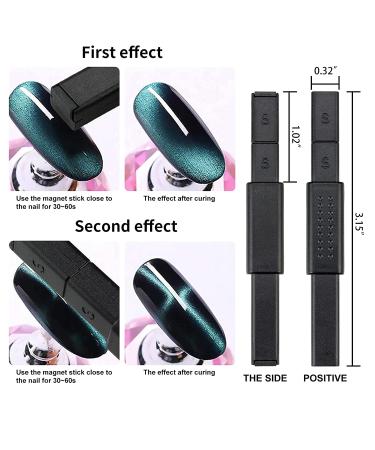 Magnetic Nail Art Tool Set - 10 Pieces Nail Magnet Pencil & Strong Magnet Pens for DIY 3D Cat Eye UV Gel Polish - Perfect for Creative Nail Designs - Buy Online on GoSupps.com