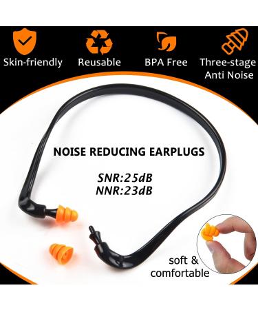 8 Pairs Ear Plugs Banded for Shooting Range Noise Cancelling - Reusable Ear Protection with Silicone Tips - Buy Online on GoSupps.com