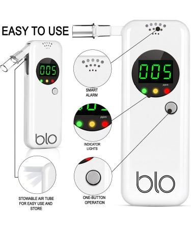 BLO Digital Ketone Breath Analyzer for Keto Diet & Weight Loss | Accurate Portable Ketogenic Testing with 10 Mouthpieces - Buy Online on GoSupps.com