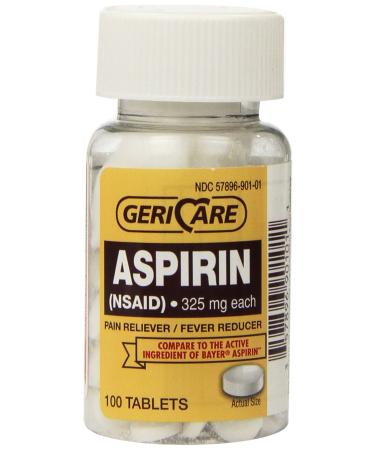 Geri-Care Bottled Aspirin Bottle, 100 Count