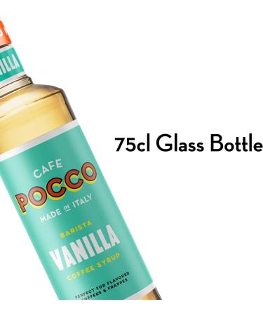 Cafe Pocco Vanilla Coffee Syrup 75cl with Reusable Pump - 10ml | Shop Now - Buy Online on GoSupps.com