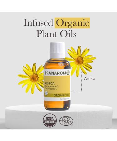 Pranarom - 4 Pack - USDA Certified Organic French Arnica Virgin Plant Oil - 2 fl oz Glass Bottle - Massage Oil for Body Relaxing Soothing for Joints & Muscles - Buy Online on GoSupps.com