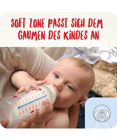 Buy NUK Disney Winnie the Pooh First Choice+ Glass Baby Bottle - Temperature Control 240ml for 0-6 Months - Jaw-Friendly Teat - International Shipping - Buy Online on GoSupps.com