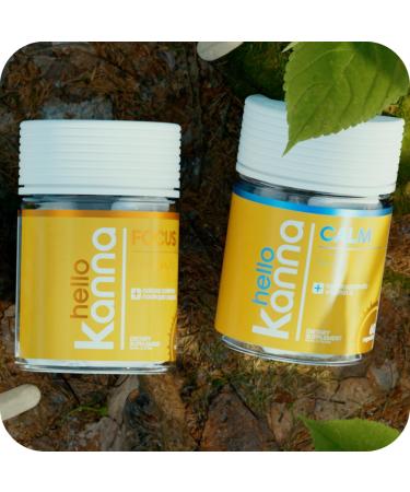 Hello Focus - Premium Cognitive Support Supplement - with Kanna Lion s Mane Bacopa & Ginkgo - Non-GMO Vegan Capsules - Supports Mental Clarity Focus and Daily Cognitive Performance - 60 Count - Buy Online on GoSupps.com