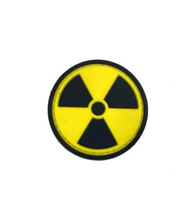 Atomic Radioactive Yellow PVC Airsoft Paintball Velcro Patch Squad Patch