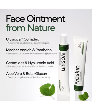 Intensive Cica Repair Cream Korean Dexpanthenol cream Ultra-Soothing & Hydrating Care Cream for Sensitive Skin with Madecassoside (1.76oz / 50g) - Buy Online on GoSupps.com