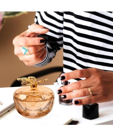 NOLITOY Crystal Glass Nail Art Dappen Dish Acrylic Nail Liquid Powder Bowl Monomer Holder with Lid Manicure Nail Art Tools - Buy Online on GoSupps.com