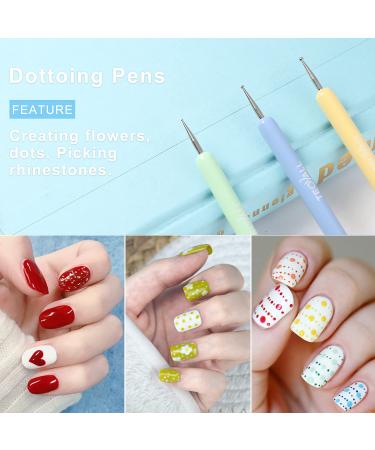 TEOYALL Nail Art Brushes Set - Builder Gel, Dotting Tools, Fine Liner - Buy Online on GoSupps.com