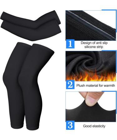 Buy 4 Pairs Kids Thermal Arm & Leg Warmers | Compression Fleece Non-Slip Sleeves for Boys & Girls | M Size | Ideal for Sports & Running - Buy Online on GoSupps.com