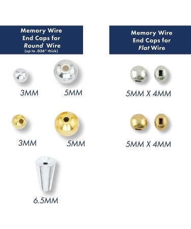 144pc Beadalon Memory Wire End Caps 3mm Round Silver Plated - Pack of 144 - Buy Online on GoSupps.com
