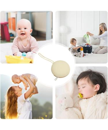 Buy Waterproof Silicone Pacifier Container - Travel-Friendly Holder for Cash & Keys - Light Yellow Zip Storage Bag - Buy Online on GoSupps.com