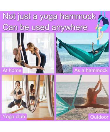 SAIVEN 10m Aerial Silks Equipment - Premium Yoga Swing Set  Aerial Yoga Hammock kit  Yoga Starter Kit  Aerial Dance Equipment(L: 10m x W: 2.8m) Gradient Pink - Buy Online on GoSupps.com