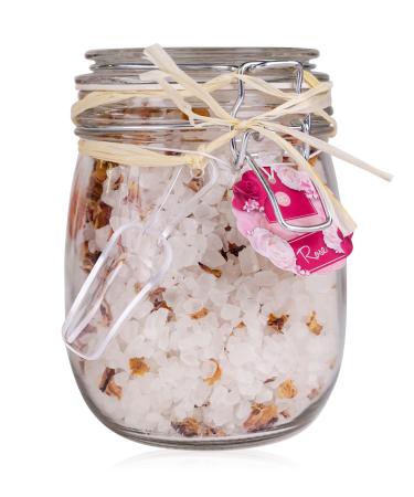 Bath salt in a jar - Handmade with love - Made in Germany (Rose 950g) Rose 950g