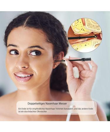 Manual Nose Hair Trimmer Nose Hair Shaver Manual 4 Piece Double Sided Nose Hair Trimmer Nose Hair Removal Device with Comfortable Grip for Business Travel Travel Dorm Rooms Black - Buy Online on GoSupps.com