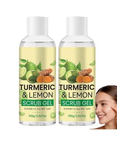 XUSHAOLUN Turmeric and lemon exfoliating gel for face and body gentle exfoliant and pore tightening deep cleansing exfoliant soothing and pore-refining exfoliating gel for all
