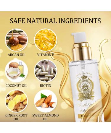 Argan Oil Hair Serum - Anti Frizz Organic Hair Oil for Thicker & Longer Hair - Hydrating Vitamin E Serum for Dry Damaged Hair - Buy Online on GoSupps.com
