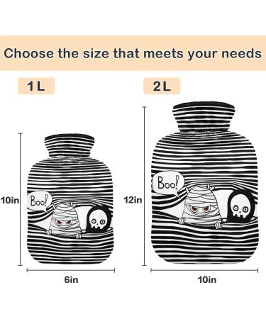 Buy Naanle Striped Halloween Skull Hot Water Bottle with Cover - 1L for Pain Relief & Heat Therapy | International Shipping Available - Buy Online on GoSupps.com
