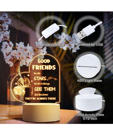 Vetbuosa Friendship Night Light - Best Friends Gifts for Women, Christmas & Birthday Gifts, Long Distance Friendship, BFF, Besties, Going Away - LED Night Light - Buy Online on GoSupps.com