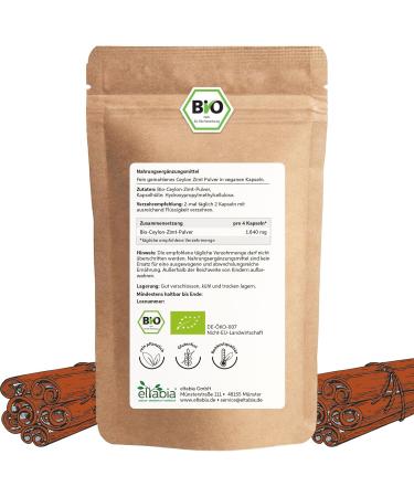 Bio Ceylon Cinnamon Capsules 500 - 1840mg Daily Dose | Premium Quality Low Coumarin No Additives - 100% Pure Raw Food  - Buy Online on GoSupps.com