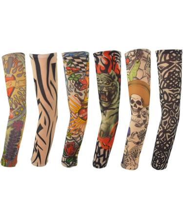 Hmxpls 6 Pcs Tattoo Compression Sleeve Set | Temporary Tattoo & Sunscreen Arm Covers - Buy Online on GoSupps.com