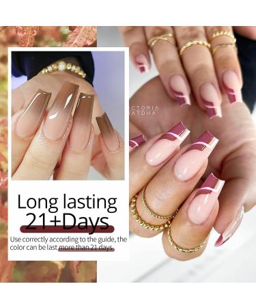 Buy Ur Sugar UV Nail Polish - 12 Colors Nude Pink Brown Glitter Gel Set for Nail Studios | Gift Box Manicure Set Perfect for Christmas - Buy Online on GoSupps.com