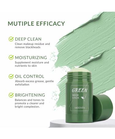 Green Tea Blackhead Remover Mask Stick for Deep Pore Cleansing and Oil Control - Skin Brightening and Moisturizing - Men and Women - Buy Online on GoSupps.com