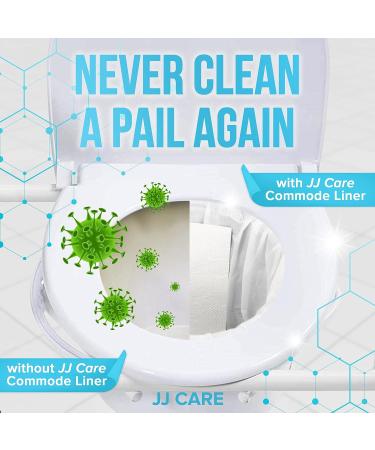 JJ CARE Commode Liners - Pack of 90 Disposable Bedside Toilet Chair Liners with Absorbent Pads - Buy Online on GoSupps.com