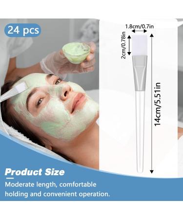 24 Pcs Facial Mask Brushes for Cosmetic Makeup Soft Hair Facial Mud Mask Applicator Transparent Face Mask Brush Multifunctional Beauty Tool for Facial Mask Body Lotion or Mixed Mask - Buy Online on GoSupps.com