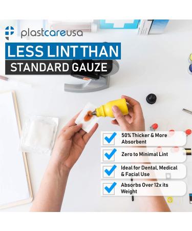 1000 4 Ply 2x2 Inch Non Woven Sponges - Dental Gauze Esthetic Wipes - 5 Packs of 200 each - Non Sterile - 200 Count per Pack - Buy Online on GoSupps.com