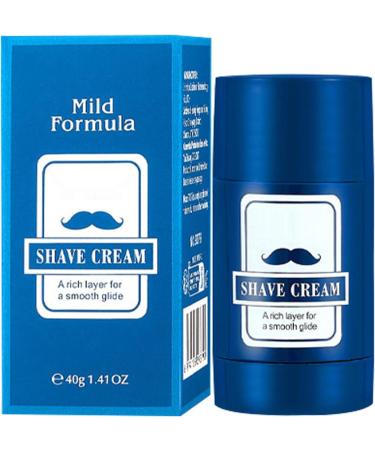 Shaving Cream for Men Moisturizing Cream 40g for Shaving 2 in 1 Soft Stick Balm for Beard Care and Hair Removal - Buy Online on GoSupps.com