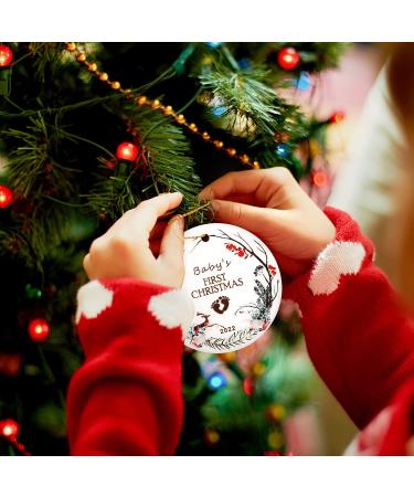 2022 Babys First Christmas Ornament - Ceramic 3 Inch Baby Ornament - Buy Online on GoSupps.com