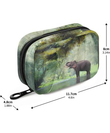 Naanle Forest Elephant Pill Box | 7-Day Travel Pill Organizer | Compact Vitamin & Supplement Case | Multi-Colored Zipper Bag - Buy Online on GoSupps.com