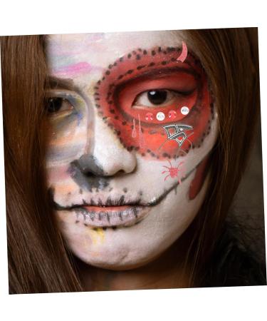 ABOOFAN 2 Sheets halloween decorations sticker face for DIY fake face for halloween Face Decals Halloween Face Decals the face Eye patch plastic - Buy Online on GoSupps.com
