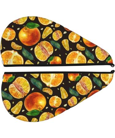 Tangerine Microfiber Hair Towel - Soft Super Absorbent Coral Velvet Wrap for Long Curly & Thick Hair | Quick Dry Hair Cap for Women - Buy Online on GoSupps.com