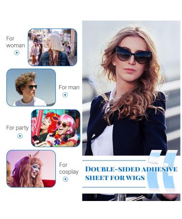 100 Pieces Double-Sided Wig Band & Lace Front Tape - Strong Adhesive for Hair Extensions & Wigs | C Contour Blue Liner Support - Buy Online on GoSupps.com