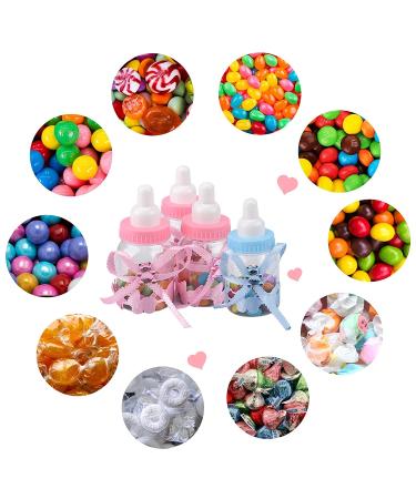 SOOJOY Girls Baby Shower Favors - 29 Pack 4 Bulk Pink Candy Bottles with Roses | Newborn Baptism & Birthday Party Centerpiece Decor - Buy Online on GoSupps.com
