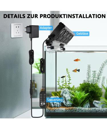 Fishkeeper Aquarium Cooler - Adjustable Air Speed & Timer | Quiet Fans for Freshwater Aquariums Up to 80cm (4 Fans 15W) - Buy Online on GoSupps.com
