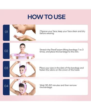V Line Mask Facial Slimming Strap - Double Chin Reducer - Face Lifting Belt - V Shaped Slimming Mask (2PCs) Pink - Buy Online on GoSupps.com