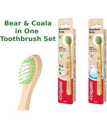 Bamboo Children's Toothbrushes - Eco-Friendly Soft Bristles Biodegradable & Recyclable | Ideal Travel Manual Toothbrush for Kids 6+ - Buy Online on GoSupps.com