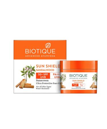 Organic Sandalwood Face and Body Sun Cream SPF 50 UVA/UVB Sunscreen - Buy Online on GoSupps.com