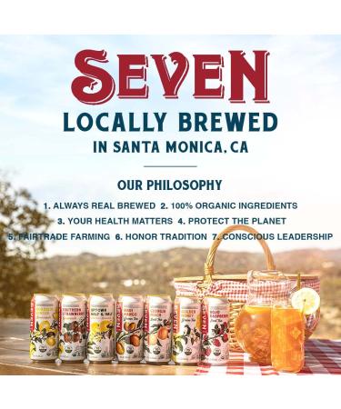 SevenTeas Organic Iced Tea Greatest Hits Variety Pack - 16 OZ (Pack of 12 Cans) - Buy Online on GoSupps.com