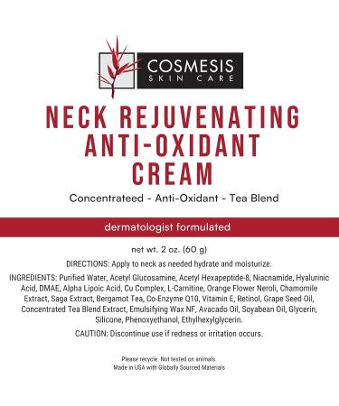 Cosmesis Neck Rejuvenating Anti-Oxidant Cream - Anti-Aging for Sagging Skin - Hydrating 2oz Solution for Youthful Neck Skin - International Shipping Available - Buy Online on GoSupps.com